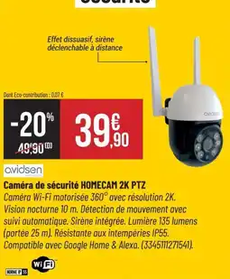 Bricorama Caméra de sécurité homecam 2k ptz offre