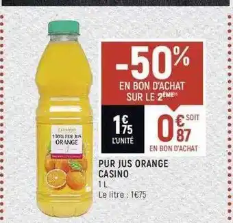 Spar Pur Jus Orange Casino offre