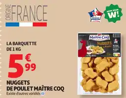 Auchan Supermarché Nuggets de poulet maître coq offre