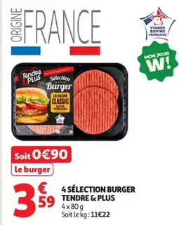 Auchan Supermarché 4 sélection burger tendre & plus offre