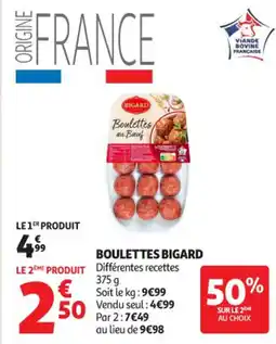 Auchan Supermarché Boulettes bigard offre