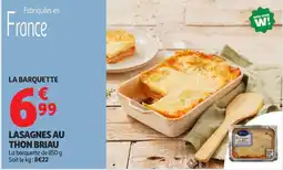 Auchan Supermarché Lasagnes au thon briau offre