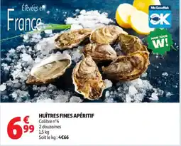 Auchan Supermarché Huîtres fines apéritif offre