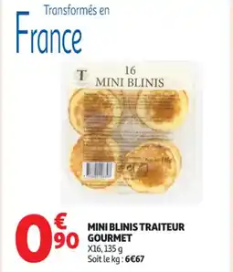 Auchan Supermarché Mini blinis traiteur gourmet offre