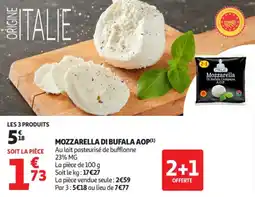 Auchan Supermarché Mozzarella di bufala aop offre