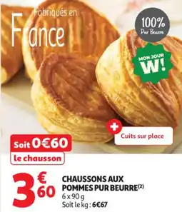 Auchan Supermarché Chaussons aux pommes pur beurre offre