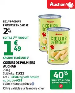 Auchan Supermarché Coeurs de palmiers auchan offre