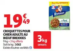 Auchan Supermarché Croquettes pour chien adulte au bœuf brekkies offre