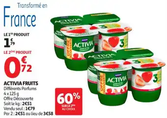 Auchan Supermarché Activia fruits offre