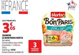 Auchan Supermarché Jambon le bon paris herta offre