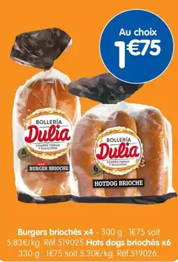 b&m Burger brioche x4 offre