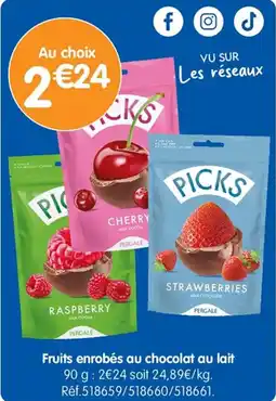 b&m Fruits enrobés au chocolat au lait offre