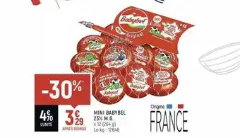 Spar Mini Babybel 23% M.g. offre