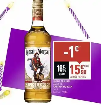 Spar Rhum Original 35% Vol. Captain Morgan offre