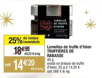 Lamelle de truffe d'hiver
