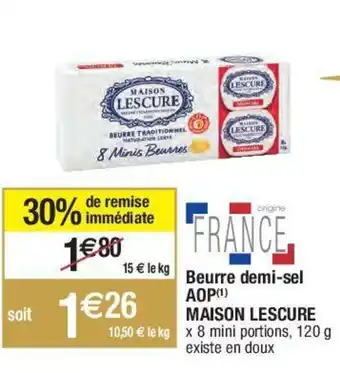 Migros Beurre Demi-Sel AOP offre