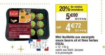 Migros Mini Feuilletés Aux Escargots offre