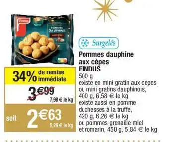 Migros Pommes Dauphine Aux Cèpes offre
