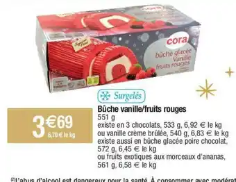 Bûche Vanille/Fruits Rouges