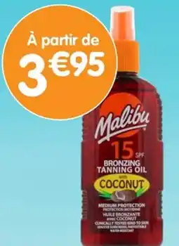 b&m Huile solaire en spray malibu à la noix de coco spf 15 offre