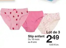 Zeeman Slip enfant offre