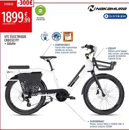 Intersport Vtc électrique crosscity + adulte offre