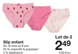 Zeeman Slip enfant offre