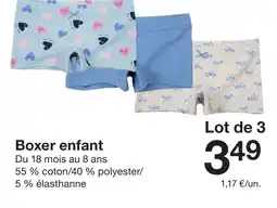 Zeeman Boxer enfant offre