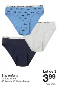 Zeeman Slip enfant offre