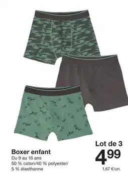 Zeeman Boxer enfant offre