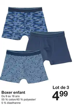Zeeman Boxer enfant Du 9 au 16 ans offre