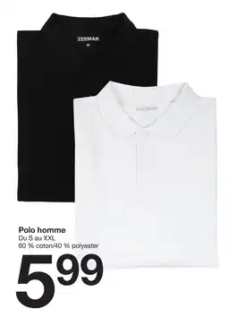 Zeeman Polo homme Du S au XXL offre