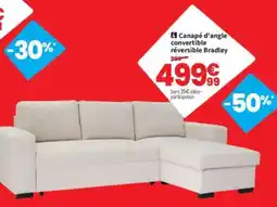 Conforama Canapé d'angle convertible réversible Bradley offre