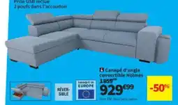 Conforama Canapé d'angle convertible Holmes offre