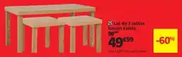 Conforama Lot de 3 tables basses Fiesta offre