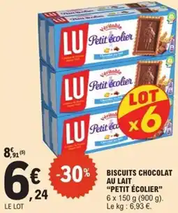 E.Leclerc Express Biscuits chocolat au lait petit écolier offre