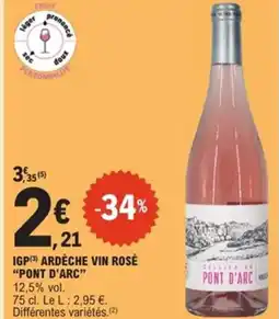 E.Leclerc Express Igp ardèche vin rosé pont d'arc offre