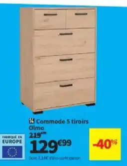Conforama Commode 5 tiroirs Olmo offre