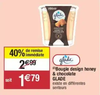 Bougie design honey & chocolate