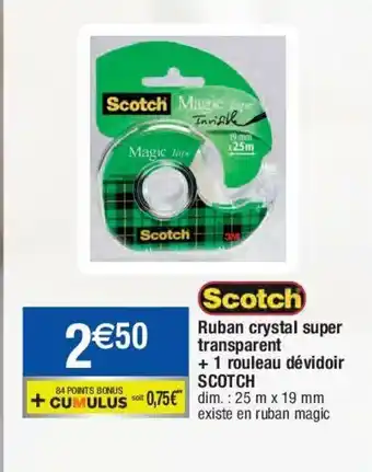Ruban crystal super transparent + 1 rouleau dévidoir