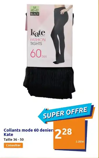 Action Collants mode 60 deniers Kate offre
