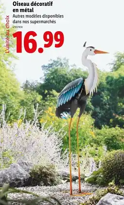 Lidl Oiseau décoratif en métal offre