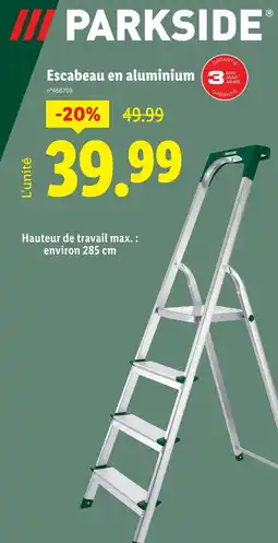 Lidl Escabeau en aluminium offre