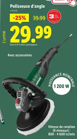 Lidl Polisseuse d'angle offre