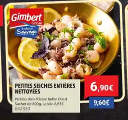 Gel 2000 GIMBERT Petites seiches entières nettoyées offre