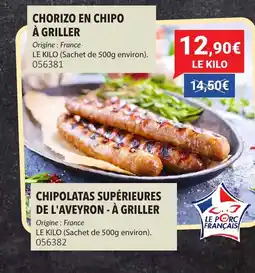 Gel 2000 Chipolatas supérieures de l'aveyron à griller offre