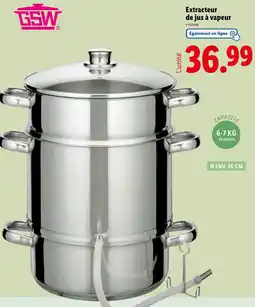 Lidl Extracteur de jus à vapeur offre