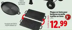 Lidl Plaque en fonte pour barbecue ou poêle à griller en fonte offre