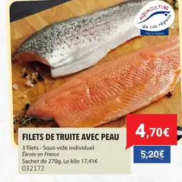 Gel 2000 Filets de truite avec peau offre
