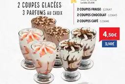 Gel 2000 2 coupes glacées 3 parfums offre